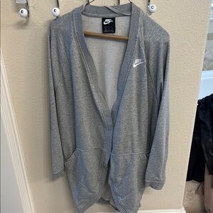 Nike Gray Open Cardigan